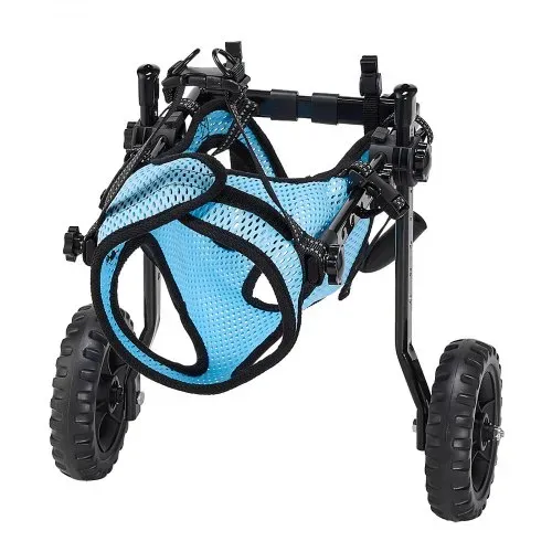 VEVOR Hunderollstuhl für Hinterbeine, verstellbarer Haustierrollstuhl, leichter Hundewagen mit stoßdämpfenden Rädern, Gehhilfe für behinderte, gelähmte, verletzte Hunde bis 10 kg, S – Bild 9