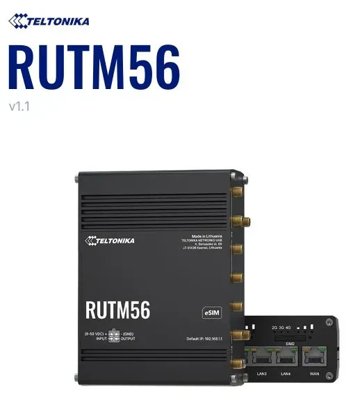 Teltonika · Router · RUTM56 · Dual (1x 5G + 1x 4G) Router Teltonika · Router · RUTM56 · Dual (1x 5G + 1x 4G) Router