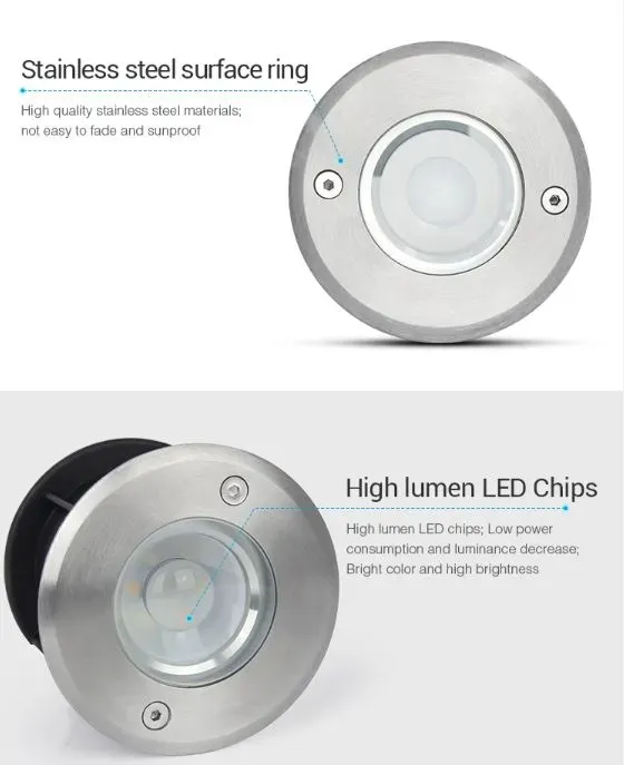 MiBoxer SYS-RD1 LED Subordinate Bodeneinbaustrahler 5W RGB-WW (RGB-CCT) mit Funk und WLAN – Bild 7