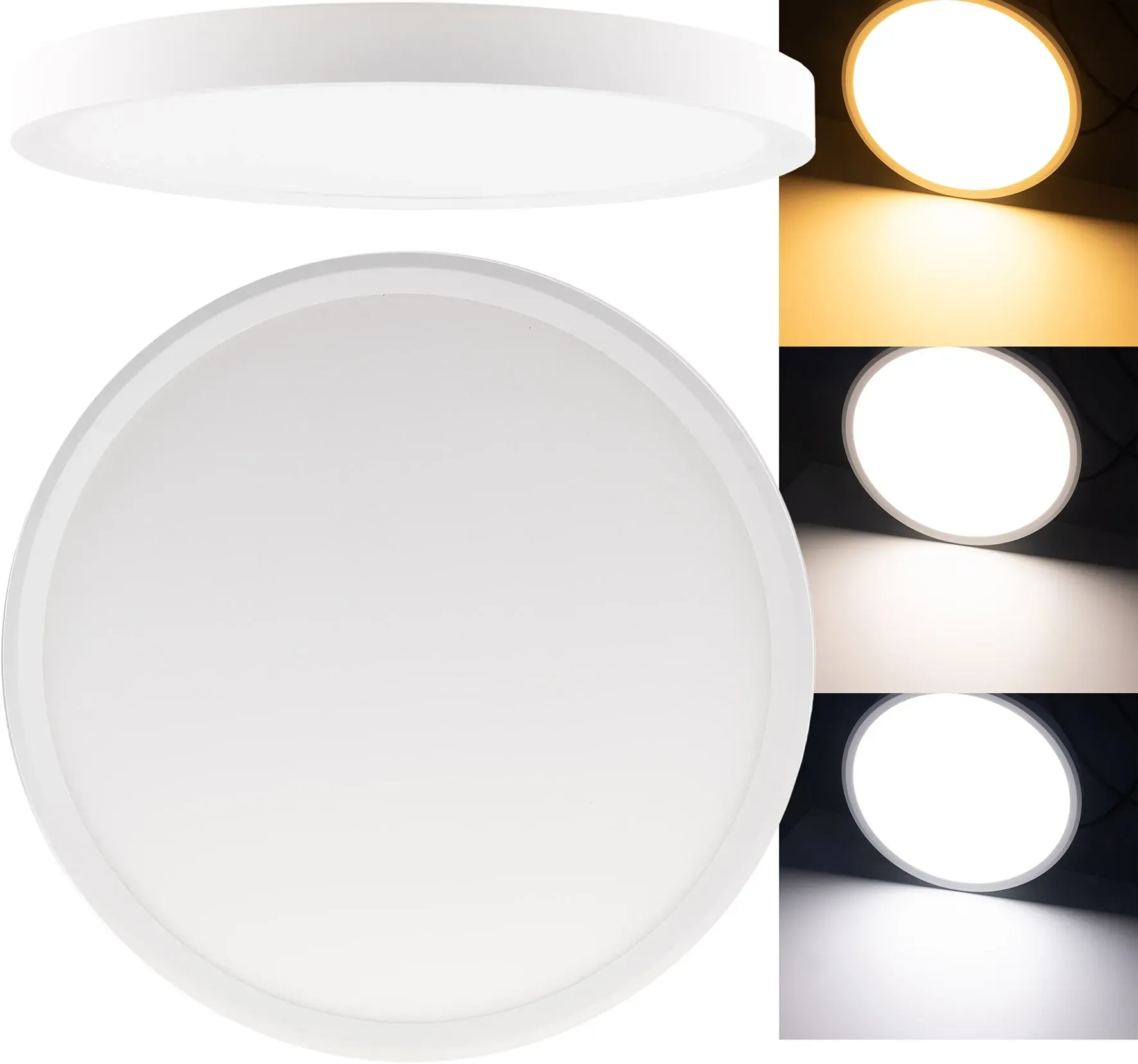 LED Deckenleuchte „Santano 30 CCT“ Ø 30cm, 24W, CCT 3000/4000/6000k LED Deckenleuchte „Santano 30 CCT“ Ø 30cm, 24W, CCT 3000/4000/6000k