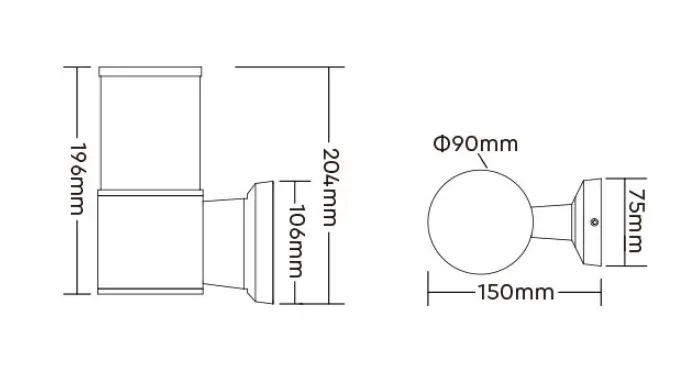 MiBoxer WA5-09R-ZL LED Garden Round Wall Light 12W RGB+CCT Zigbee 3.0 + 2.4G IP66 24V – Bild 4