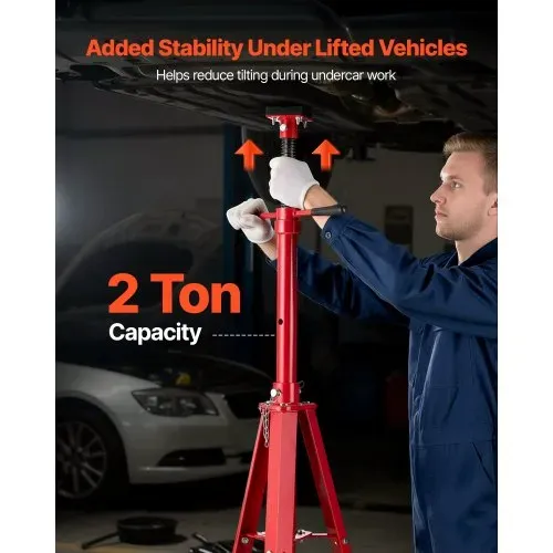 VEVOR Unterhub-Stützständer 2 t, Höhenverstellbarer (120-215 cm / 4-stufig) Wagenheberständer aus Kohlenstoffstahl, Dreibeinständer zur Unterstützung von Fahrzeugkomponenten Autoreparatur VEVOR Unterhub-Stützständer 2 t, Höhenverstellbarer (120-215 cm / 4-stufig) Wagenheberständer aus Kohlenstoffstahl, Dreibeinständer zur Unterstützung von Fahrzeugkomponenten Autoreparatur