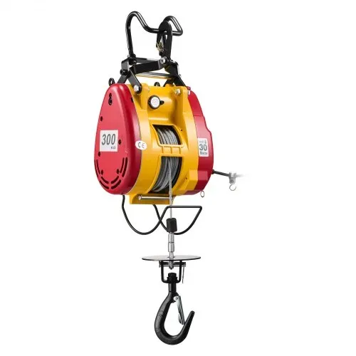 VEVOR Seilwinde Elektrisch 300 kg, 2-in-1 Elektro-Seilhebezug 1500 W, Hebezug 30 m Hubhöhe, Seilzug 18,9 m/min, mit kabelgebundener & kabelloser Fernbedienung für Fabrik, Lagerhalle & Garage – Bild 10