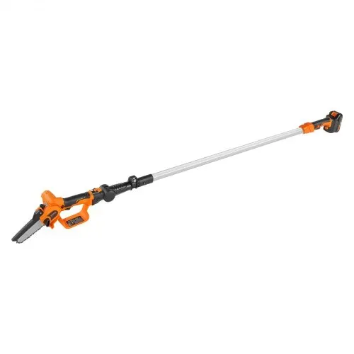 VEVOR Mini Kettensäge mit Akku 20V 2Ah Bürstenloser Motor 2 in 1 Akku-Hochentaster 22000U/min Kettensäge Elektro, Teleskop Heckenschere Astsäge mit Teleskopstiel Auszugslänge bis 2,43m – Bild 10