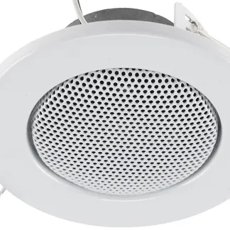 Decken-Einbaulautsprecher „CTE-8W“ Halogen-Look, 8cm Ø, 6cm Einbau, weiß Decken-Einbaulautsprecher „CTE-8W“ Halogen-Look, 8cm Ø, 6cm Einbau, weiß