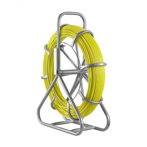 VEVOR Fiberglas Kabel Rad 100 m Ø6,3mm Glasfaserstab, Fischband mit Ständer, Kabeleinziehhilfe mit Markierungen, Kabeleinfädler, Kabelzieher für Wände & Elektroinstallationsrohre, Nichtleitend – Bild 9