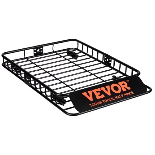 VEVOR Dachgepäckträger Korb Auto Dachkorb Universal 1305 x 915 x 127 mm, Dachgepäckträger Wanne inkl. Tasche 90 kg Tragfähigkeit Relingträger Fracht Gepäckablage Schwarz für Camping, Reisen usw. – Bild 10