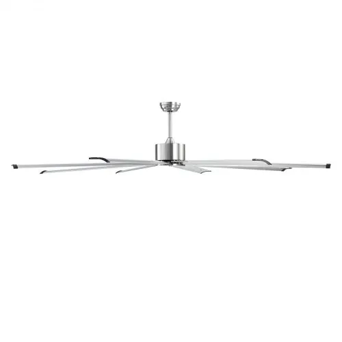 VEVOR 214 cm Deckenventilator ohne Beleuchtung, 6-Gang-Fernbedienung, 8 Flügel, umkehrbarer Gleichstrommotor, Ventilator für Schlafzimmer, Wohnzimmer, Terrasse, Innen-/Außenbereich, gebürstetes Nickel – Bild 9