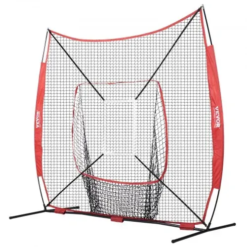 VEVOR 244 x 106 x 211 cm Baseball-Softball-Übungsnetz, Baseball-Trainingsnetz, Schlagen, Fangen, Pitchen, Backstop-Baseballausrüstung mit Bogenrahmen, Tragetasche, Schlagzone, Ball, Ballsammler – Bild 9