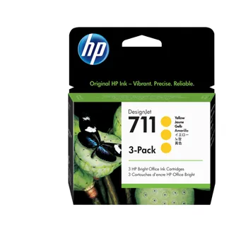 HP 711 3er-Pack Gelb DesignJet Tintenpatronen, 29 ml HP 711 3er-Pack Gelb DesignJet Tintenpatronen, 29 ml