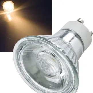 LED Strahler GU10 “H35 COB” 3000k, 265lm, 230V/3W, warmweiß LED Strahler GU10 “H35 COB” 3000k, 265lm, 230V/3W, warmweiß