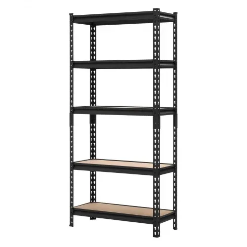 VEVOR Schwerlastregal 720x309x1520mm, 907,2kg Belastbares Lagerregal mit Stahlgestell 5 Verstellbaren MDF-Platten, Teilbares Steckregal als Werkbank, Flexibles Metallregal für Keller Garage Werkstatt – Bild 10