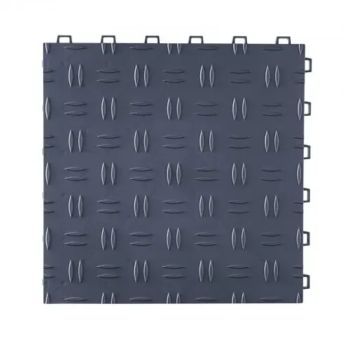 VEVOR Garagen-Bodenbeschläge, 305 x 305 x 13,4 mm, 50er-Set Industrieboden, rutschfeste doppelseitige Struktur-Garagenboden, für Garagen, Keller, Reparaturwerkstätten, Graphitgrau – Bild 8