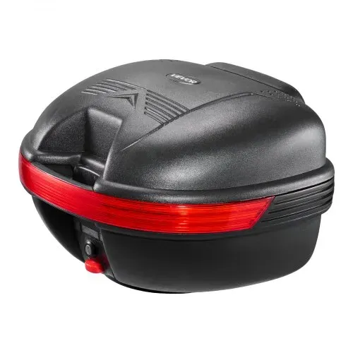 VEVOR Motorrad-Topcase 30 L aus PP Universeller, Abschließbarer Motorradkoffer Schwarz, Ergonomische Rückenlehne für Mehr Komfort, mit Roter Reflektor Schloss 2 Schlüssel, IPX4-Spritzwasserschutz – Bild 8