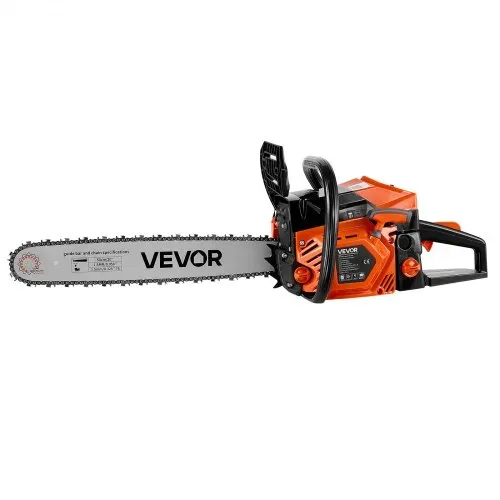 VEVOR Benzin Kettensäge 508mm 62ccm Motorsäge 2,7kW 2-Takt Motorkettensäge, für Holzarbeiten Baumschnitt Rodungsarbeiten, 11.500 U/min, Drehzahl-Synchronisierter Choke, Rutschfester Griff & zwei Tanks – Bild 10
