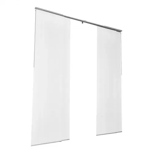 VEVOR Flächenvorhänge, ausziehbare Schiene von 116 cm bis 218 cm (B), zuschneidbare Flächenvorhänge bis 243 cm (H), einstellbare Schiebegardinen für Schiebetüren Terrassentüren weiß – Bild 8