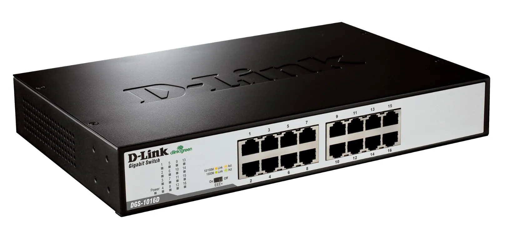 D-Link DGS-1016D/E Netzwerk-Switch Unmanaged Schwarz, Metallisch D-Link DGS-1016D/E Netzwerk-Switch Unmanaged Schwarz, Metallisch