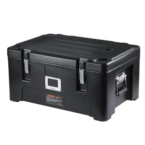 VEVOR Isolierter Thermobox Isolierbox Lebensmittelbehälterträger, 30 L für Catering, Tragbare LLDPE-Lebensmittelbehälterträger, Schwarz Frontlader-Speisewärmer für Restaurant, Kantine usw. – Bild 8
