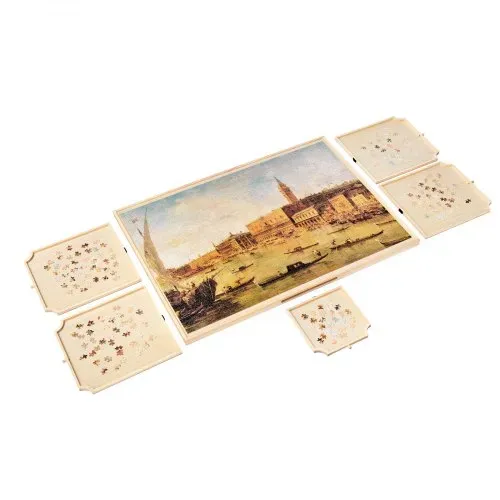 VEVOR 2000-teiliges drehbares Puzzlebrett mit 5 Schubladen & Abdeckung, tragbarer Puzzletisch (1045 x 763 x 36 mm), Puzzle-Zubehör für Erwachsene, Puzzle-Organizer-Aufbewahrungssystem Puzzle Boards – Bild 9