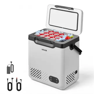 VEVOR Kompressor Kühlbox 12 L, Elektrischer Autokühlschrank mit Griff, -20 °C bis 20 °C, 12/24 V DC und 100-240 V AC, Tragbare Kühlbox für Camping, Reisen, Lkw, Wohnmobil und Boot VEVOR Kompressor Kühlbox 12 L, Elektrischer Autokühlschrank mit Griff, -20 °C bis 20 °C, 12/24 V DC und 100-240 V AC, Tragbare Kühlbox für Camping, Reisen, Lkw, Wohnmobil und Boot