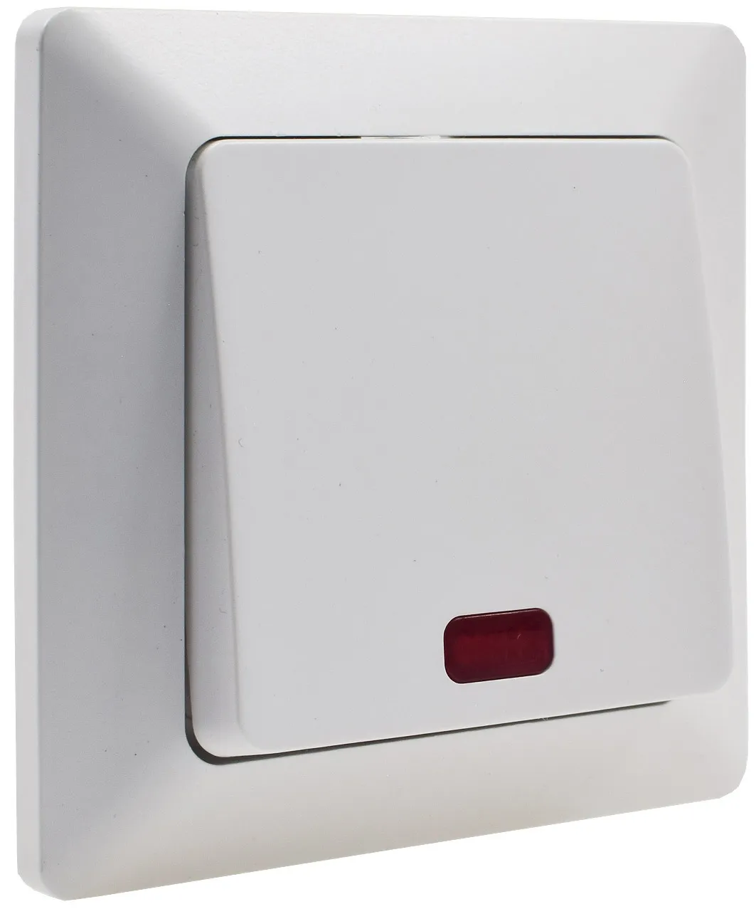 MILOS Kontroll-Schalter mit Lämpchen 250V~/ 10A, inkl. Rahmen, UP, weiß matt MILOS Kontroll-Schalter mit Lämpchen 250V~/ 10A, inkl. Rahmen, UP, weiß matt