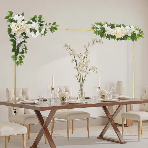 VEVOR Tischbogen, verstellbar von 711,2–2489,2mm Länge & 330,2–1066,8mm Höhe, Tischdekostange mit Blumen-Accessoires, goldener Ballonrahmen für Hochzeits-, Geburtstags- & Weihnachtsdekoration VEVOR Tischbogen, verstellbar von 711,2–2489,2mm Länge & 330,2–1066,8mm Höhe, Tischdekostange mit Blumen-Accessoires, goldener Ballonrahmen für Hochzeits-, Geburtstags- & Weihnachtsdekoration