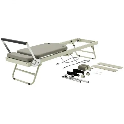 VEVOR Faltbarer Pilates Reformer Trainingsgerät im Heim-Fitnessstudio, Pilates-Bett mit doppeltem Widerstand – Feder und Kordel, für Fortgeschrittene und Anfänger, bis zu 181,44 kg – Bild 9