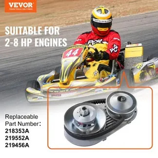 VEVOR Antriebskupplung 2-8 PS Motor, 2000 U/min hochfeste Antriebskupplung mit asymmetrisch gestalteten Rädern und robustem Gummiriemen, stabile und langlebige Kupplung mit komplettem Zubehör VEVOR Antriebskupplung 2-8 PS Motor, 2000 U/min hochfeste Antriebskupplung mit asymmetrisch gestalteten Rädern und robustem Gummiriemen, stabile und langlebige Kupplung mit komplettem Zubehör