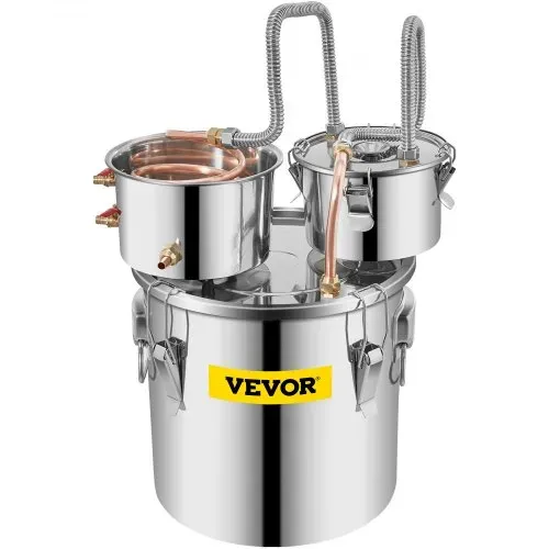 VEVOR Destilliergerät 18,93 L Wasserdestillierer Wasserdispenser Edelstahl Destillateur mit 2 Kondensationsfass Destiller Zubehör – Bild 10