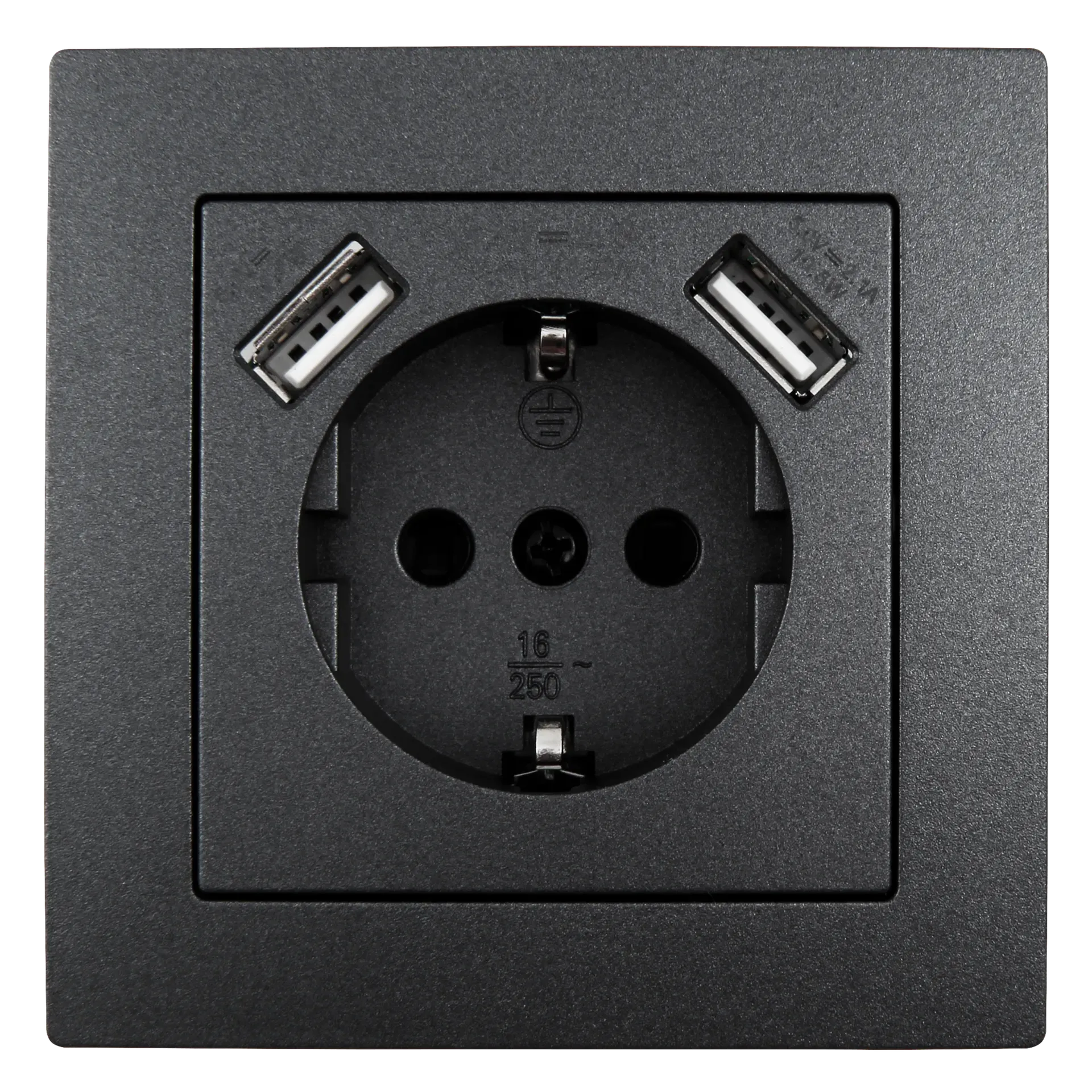 Schutzkontakt-Steckdose mit 2x USB McPower ''Flair'' 250V~/16A, 5V/2,1A, 12er-Pack – Bild 2