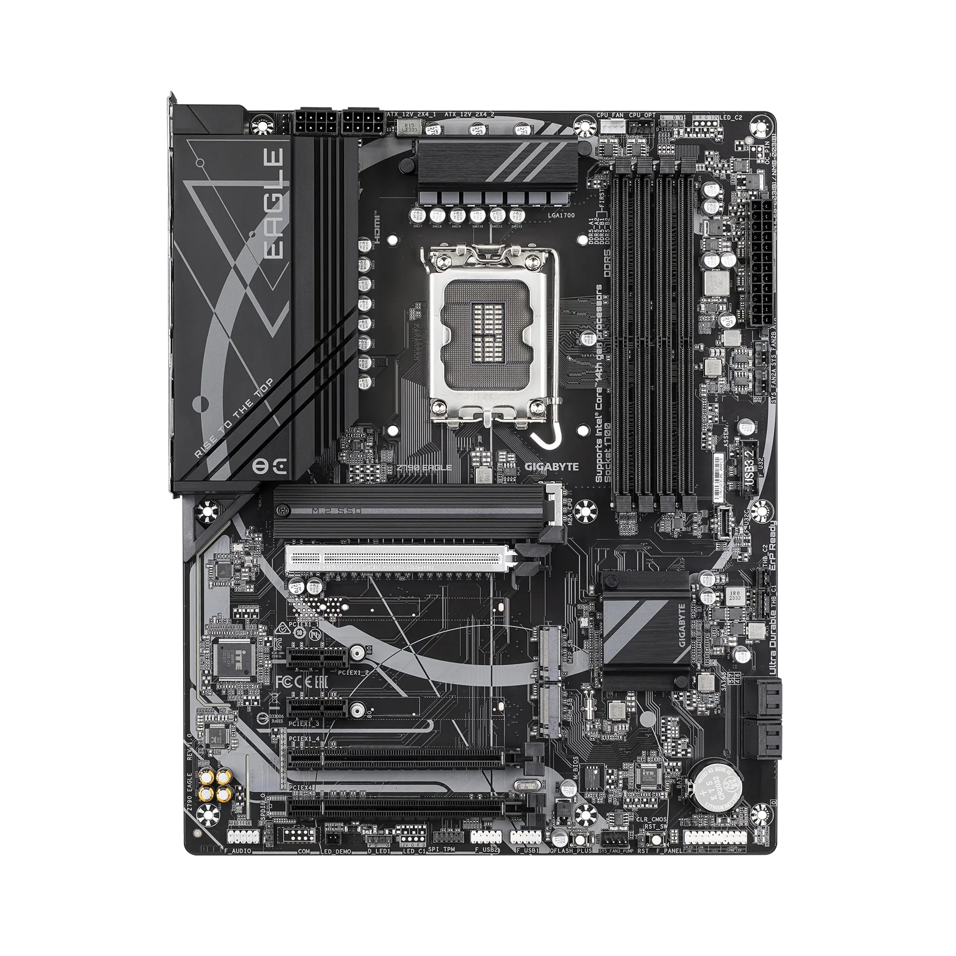 GIGABYTE Z790 EAGLE Motherboard - Unterstützt 14. Generation Intel Core CPUs, 12+1+1 Phasen VRM, bis zu 7600MHz DDR5 (OC), 3xPCIe 4.0 M.2, 2,5GbE LAN, USB 3.2 Gen 2 – Bild 2