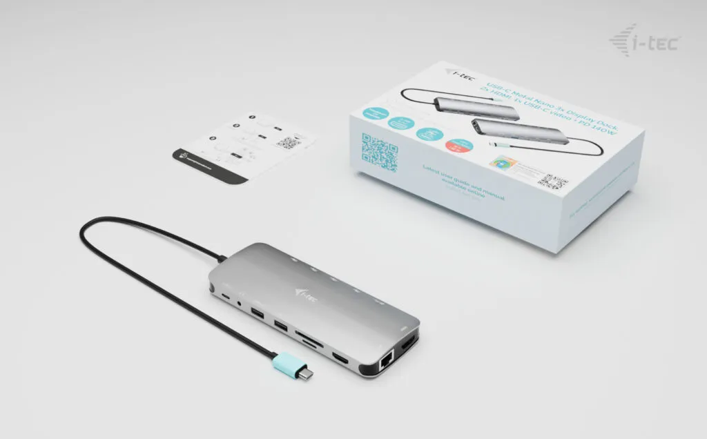i-tec Metal USB-C Nano 3x Display Dock, 2x HDMI 1x USB-C video + Power Delivery 140W – Bild 5