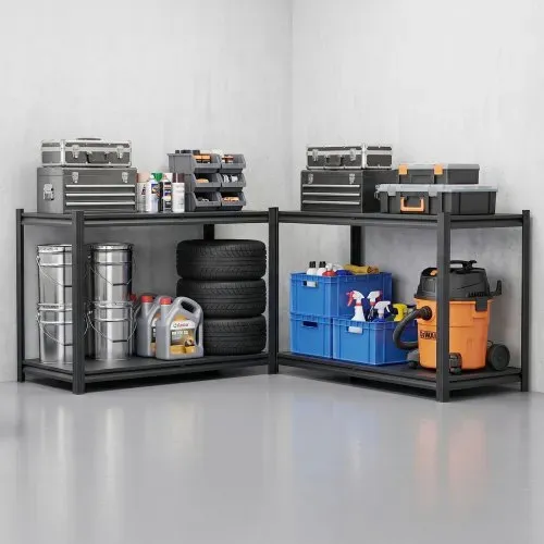 VEVOR Schwerlastregal 1030x522x1529mm, 1088,6kg Belastbares Lagerregal mit Stahlgestell & 4 Verstellbaren Ablagen, Teilbares Steckregal als Werkbank, Flexibles Metallregal für Keller Garage Werkstatt – Bild 7
