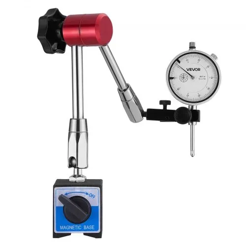 VEVOR Messuhr mit Magnetstativ, Magnetfuß, 0,03 mm Genauigkeit, 0–25,4 mm Bereich, Messuhrhalter, professionell für die Maschineneinrichtung, Messung schmaler Bereiche, leicht abzulesen – Bild 8