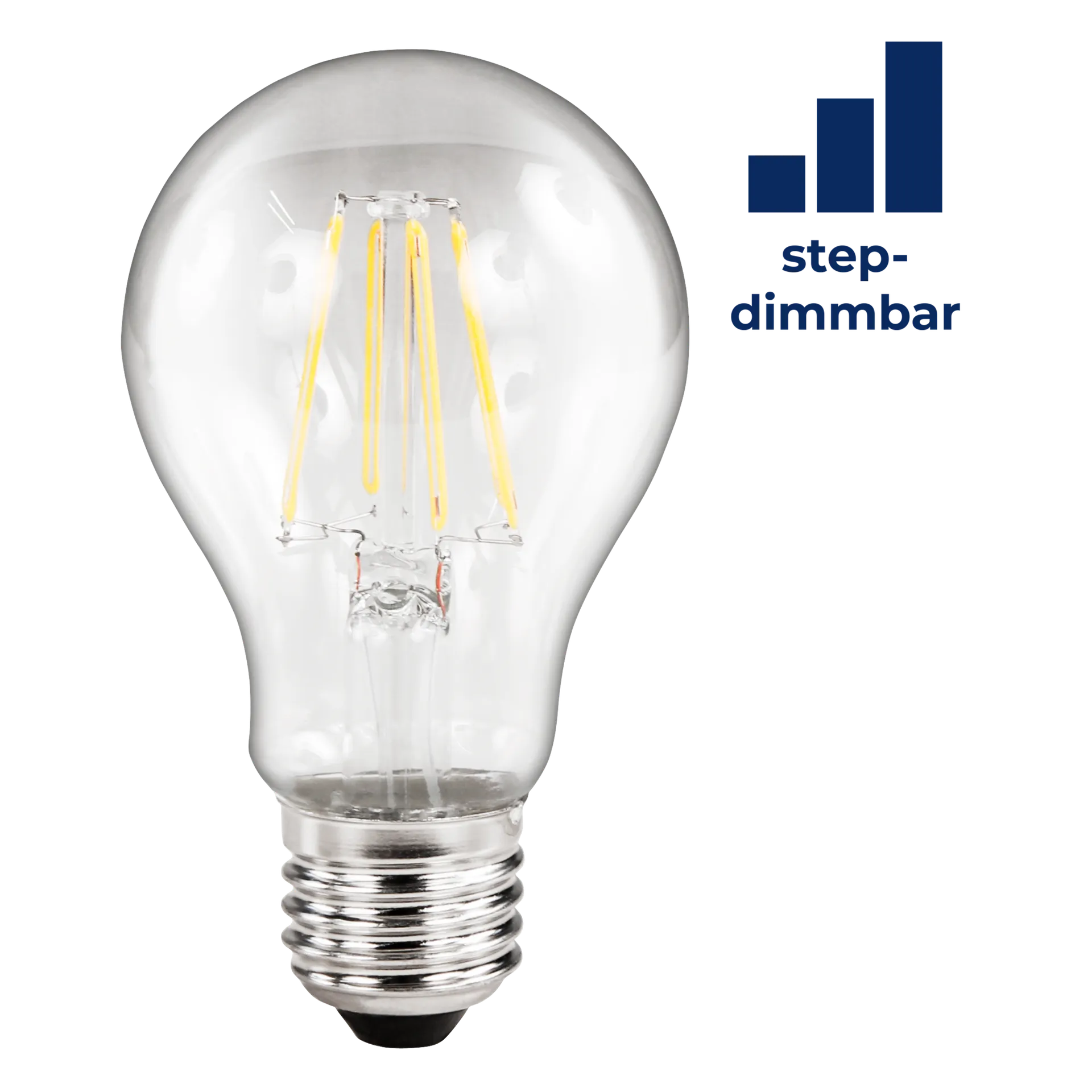 LED Filament Glühlampe McShine “Filed“, E27, 6W, 620lm, warmweiß, step-dimmbar LED Filament Glühlampe McShine “Filed“, E27, 6W, 620lm, warmweiß, step-dimmbar