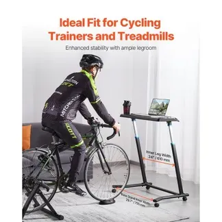 VEVOR Fahrradtisch stationärer faltbarer verstellbarer Fahrradtrainer- und Laufbandtisch mit feststellbaren Rädern, rutschfester Fitnesstisch mit mehreren Steckplätzen für Fahrradtrainer und Lenker VEVOR Fahrradtisch stationärer faltbarer verstellbarer Fahrradtrainer- und Laufbandtisch mit feststellbaren Rädern, rutschfester Fitnesstisch mit mehreren Steckplätzen für Fahrradtrainer und Lenker