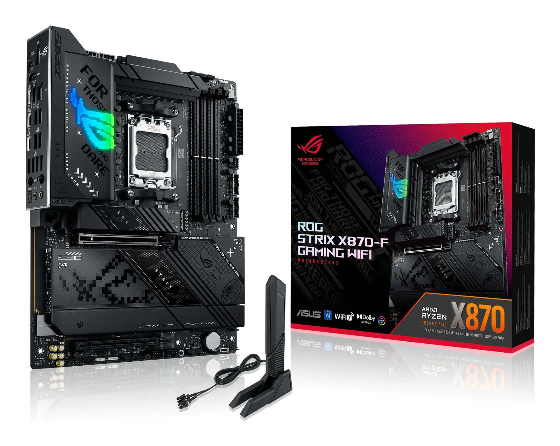 ASUS ROG STRIX X870-F GAMING WIFI AMD X870 Sockel AM5 ATX ASUS ROG STRIX X870-F GAMING WIFI AMD X870 Sockel AM5 ATX