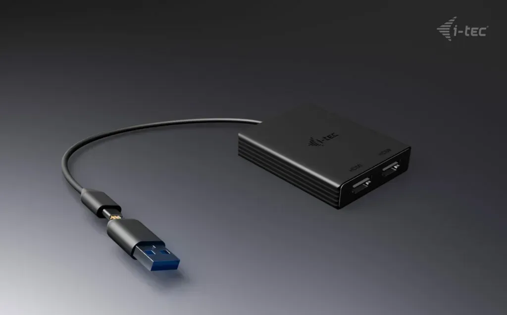 i-tec USB-A/USB-C Dual 4K/60 Hz HDMI Video Adapter – Bild 2