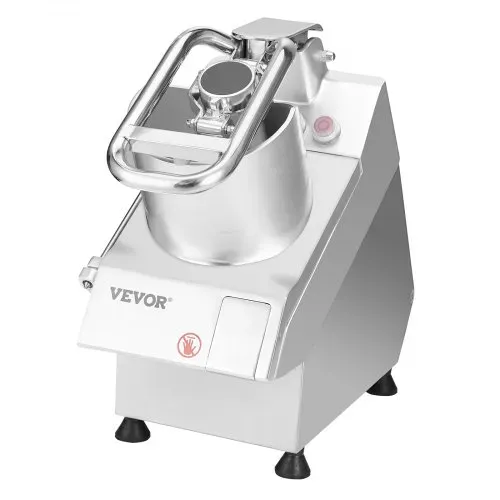 VEVOR Küchenmaschine Gemüseschneider Gemüsezerkleiner 2 Einfüllöffnungen, Schneider aus lebensmittelechtem Edelstahl mit 6 abnehmbaren Klingen, 3/5/7/10 mm Raspel, 2/4 mm Hobel, für Gemüse Obst – Bild 8