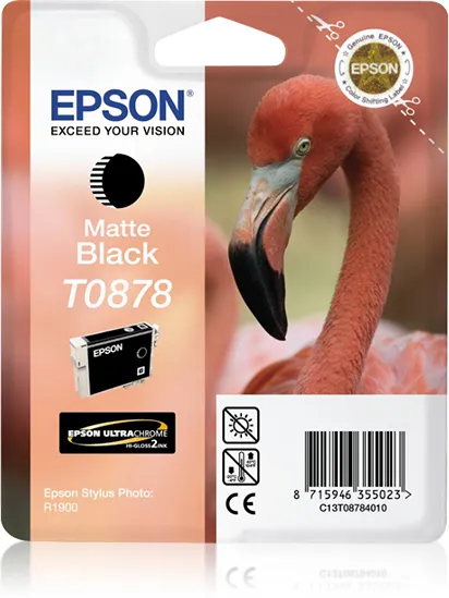 Epson Flamingo Singlepack Matte Black T0878 Ultra Gloss High-Gloss 2 Epson Flamingo Singlepack Matte Black T0878 Ultra Gloss High-Gloss 2