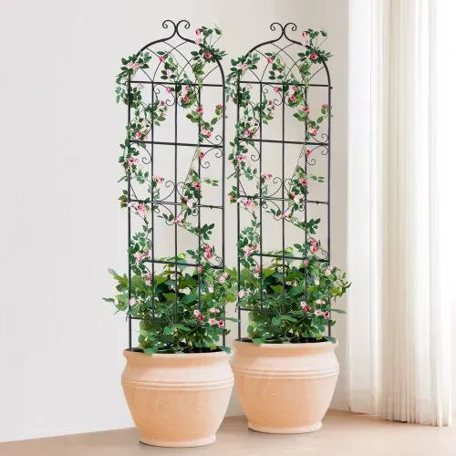 VEVOR Rankhilfe für Kletterpflanzen, 51x180 cm, Kletterhilfe, 2er-Set rostfreies Metallspalier für Gartenblumen, Rankgitter für Rosen, Gurkenstütze, dekoratives Clematis-Spalier für Innenhöfe & Rasen – Bild 7