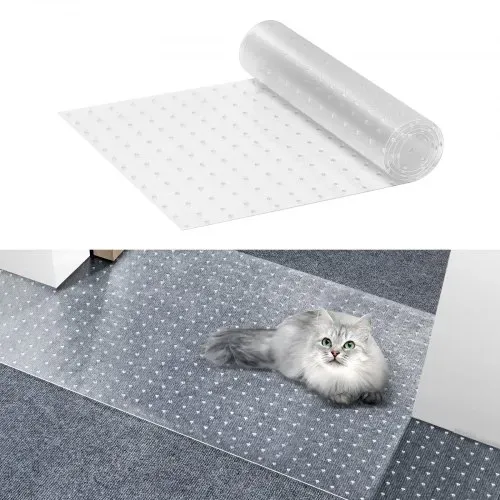 VEVOR Teppichschutz für Haustiere, 38,1 x 1,22 m, kratzfester PVC-Katzenteppichschutz für den Türrahmen, rutschfeste Katzenkratzschutzmatte, leicht zuschneidbarer Kunststoff-Teppichkratzstopper VEVOR Teppichschutz für Haustiere, 38,1 x 1,22 m, kratzfester PVC-Katzenteppichschutz für den Türrahmen, rutschfeste Katzenkratzschutzmatte, leicht zuschneidbarer Kunststoff-Teppichkratzstopper