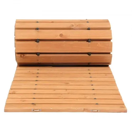 VEVOR Rollweg Gartenweg 368x56 cm, Ausrollbarer Holzweg, Außenweg aus Zedernholz mit Drahtseilverbindung, Gartentritt, Trittplatten, dekorativer Holzweg, Holztritt im Garten, Hinterhof, Terrasse – Bild 10