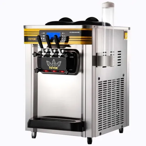 VEVOR Kommerzielle Softeismaschine 2350 W Arbeitsplatte Softeismaschine 22-30 L/Std.Softeismaschine Desktop, Softeismaschine 3 Geschmack mit LCD-Display Eiscrememaschine Speiseeismaschine – Bild 9