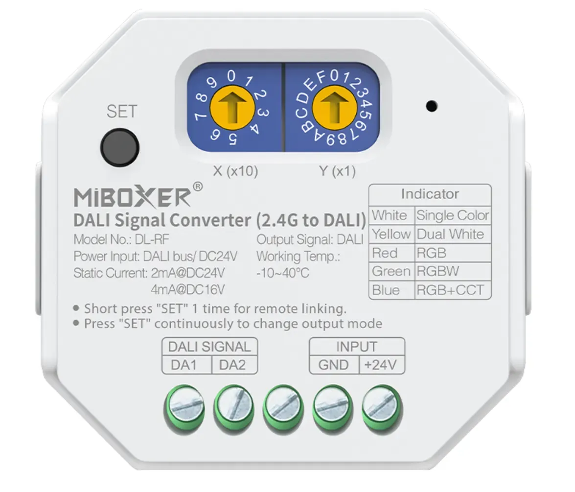 MiBoxer DL-RF DALI Signalwandler WiFi + 2,4GHz zu DALI MiBoxer DL-RF DALI Signalwandler WiFi + 2,4GHz zu DALI