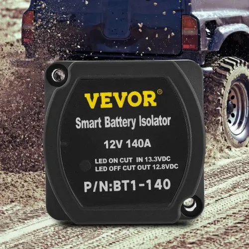 VEVOR Doppelbatterie Trennrelais 12 V Split Charge Kit, 140 A spannungsempfindliches Relais Set -30-105 ℃, automatisches Ladegerät & 5 m Kabel Set für Lastwagen, Wohnmobil, Werkstatt, Auto & Schiff – Bild 7