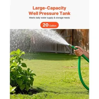 VEVOR Drucktank für vertikale Brunnen, 75,7 L vorgeladener Druckwassertank für Brunnenpumpen, Wasserspeicherbehälter aus Karbonstahl für Zuhause, Schule, Bauernhof und Bewässerungssysteme VEVOR Drucktank für vertikale Brunnen, 75,7 L vorgeladener Druckwassertank für Brunnenpumpen, Wasserspeicherbehälter aus Karbonstahl für Zuhause, Schule, Bauernhof und Bewässerungssysteme