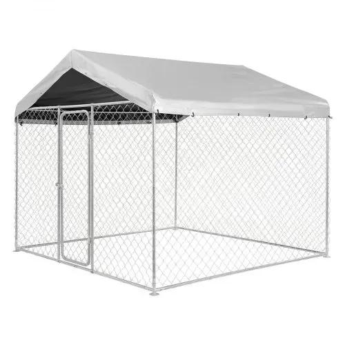 VEVOR Hundezwinger, 2,3 x 2,3 x 2,15 m, Hundehütte mit Sicherheitsschloss, Outdoor Hundehaus mit UV-Beständiger & Wasserdichter Dachabdeckung, Robuste Hundegehege/Auslauf für Große Hunde – Bild 9
