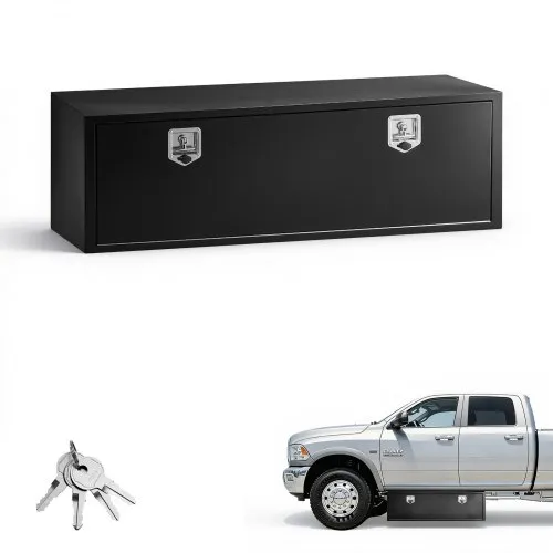 VEVOR Lkw Unterbaubox 1524 x 457 x 457 mm Unterflur Staukasten Kaltgewalzter Stahl Wasserdichter Werkzeugkasten mit T-Griff Schloss für Lkw Anhänger Transporter Werkzeugkiste Unterflurkasten Schwarz VEVOR Lkw Unterbaubox 1524 x 457 x 457 mm Unterflur Staukasten Kaltgewalzter Stahl Wasserdichter Werkzeugkasten mit T-Griff Schloss für Lkw Anhänger Transporter Werkzeugkiste Unterflurkasten Schwarz