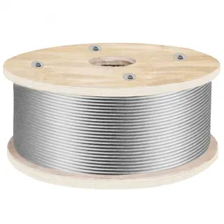 VEVOR 152mx4,8mm Drahtseil 1×19-Konstruktion Stahlseil T316 Edelstahl Polierte Oberfläche Drahtkabel 1905,1kg Bruchfestigkeit Edelstahlseil für Wäscheleinen Treppengeländer Gartenzäune Schiffsbau VEVOR 152mx4,8mm Drahtseil 1×19-Konstruktion Stahlseil T316 Edelstahl Polierte Oberfläche Drahtkabel 1905,1kg Bruchfestigkeit Edelstahlseil für Wäscheleinen Treppengeländer Gartenzäune Schiffsbau